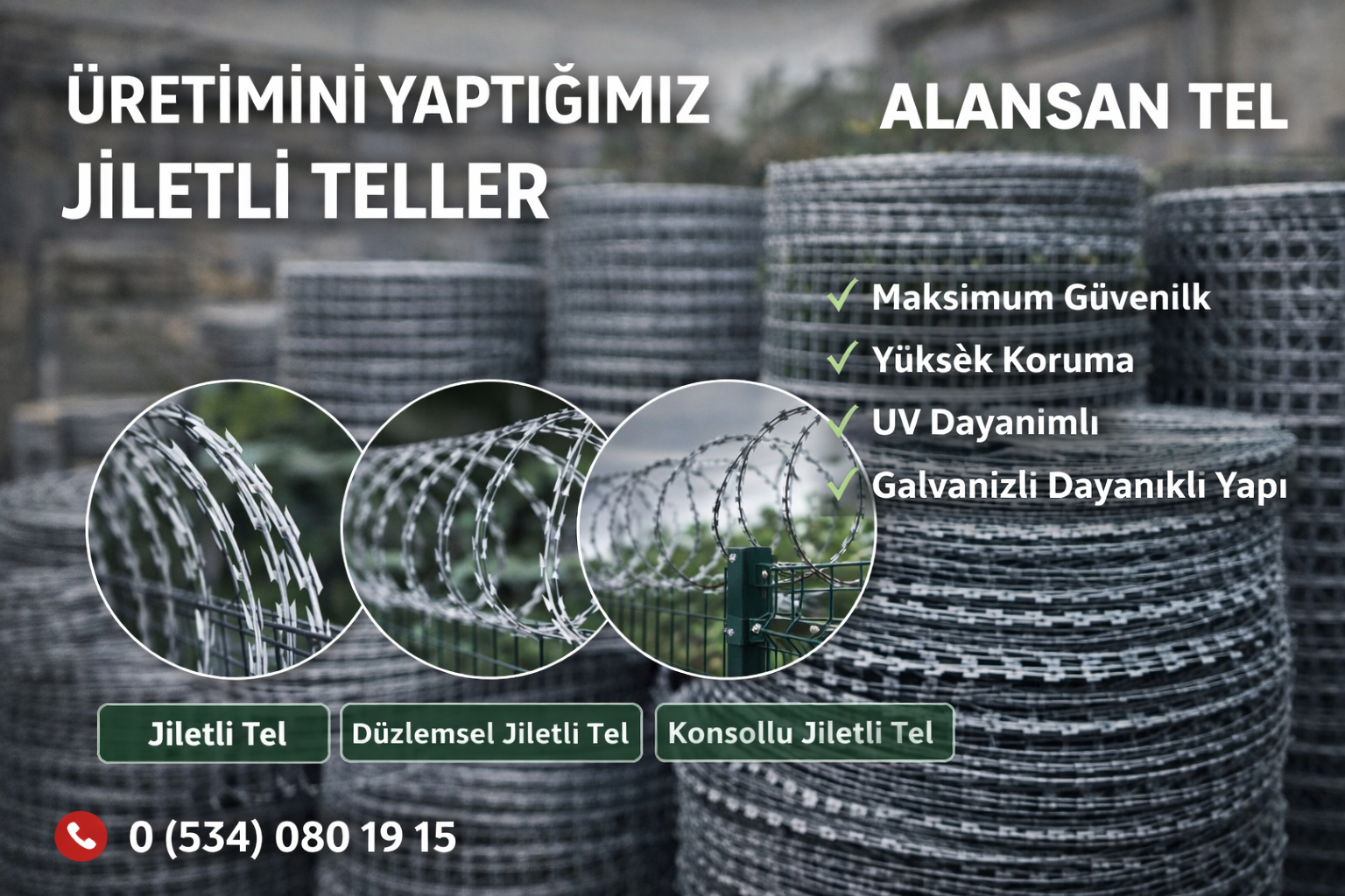Üretimini Yaptığımız Jiletli Teller